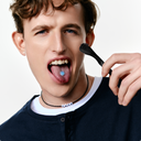 GENTLE CLEANING Tongue gel + Dual-sided cleaner in Black